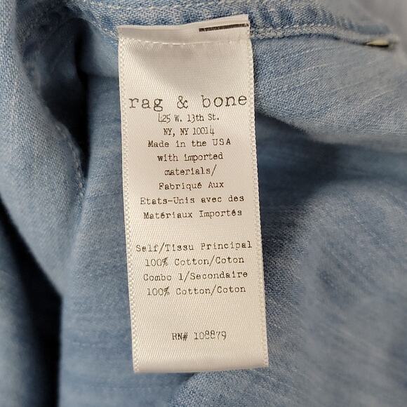 Rag and Bone Jean chambray sleeveless dress M - Picture 7 of 9